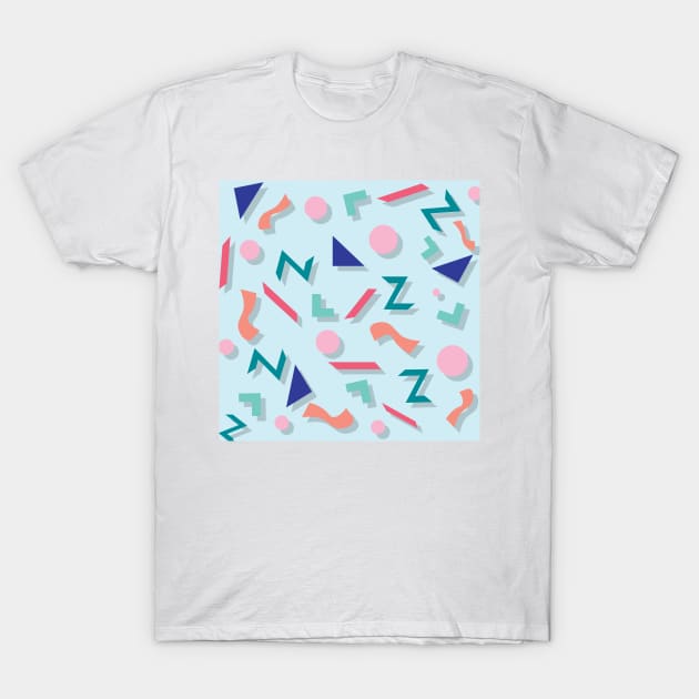 Funky 90s Pattern v3 T-Shirt by Crystal Tiger Art